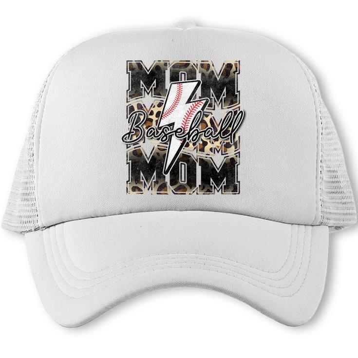 Retro Baseball Mom Mama Baseball Life Mother's Day Baseball Trucker Cap