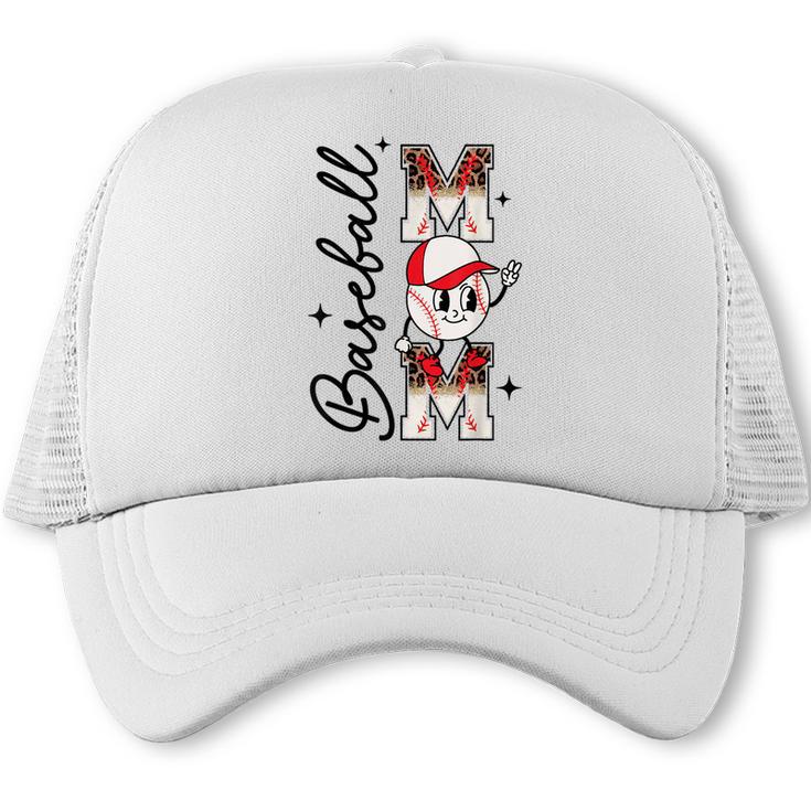 Retro Baseball Mom Mama Baseball Life Softball Life Game Day Trucker Cap