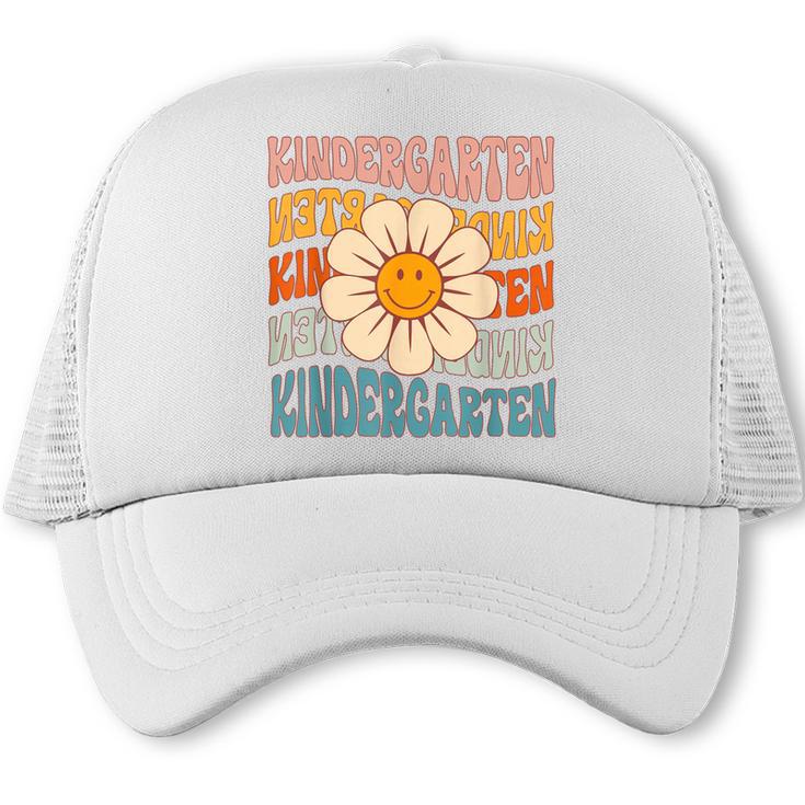 Retro Kindergarten Daisy Colorful Back To School Student Kid Trucker Cap