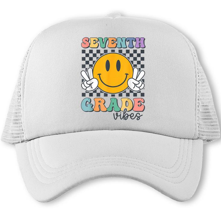 Seventh Grade Vibes Cute Smile Back To School 7th Grade Team Trucker Cap