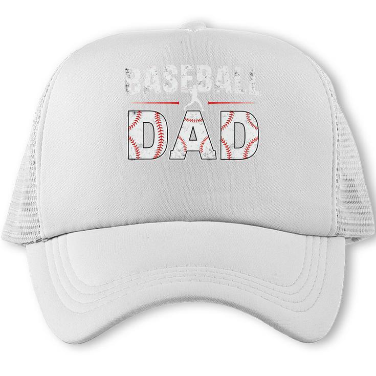 Softball Ball Dad Baseball Dad Parent Fathers Day Baseball Premium Trucker Cap