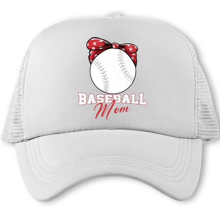 Softball Baseball Mom Floral Tee Mother's Day Premium Trucker Cap