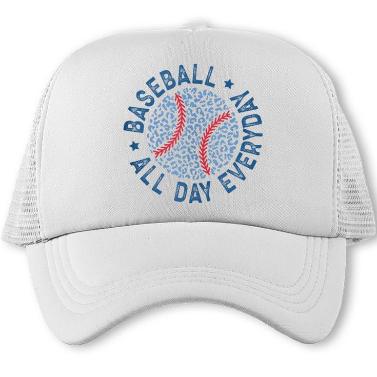 Spring 2024 Season Cute Baseball Mom All Day Everyday Trucker Cap