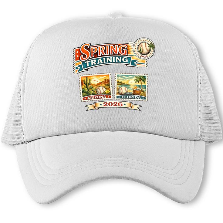 Spring Training 2026 Retro Postcard Baseball Premium Tri-Blend Trucker Cap