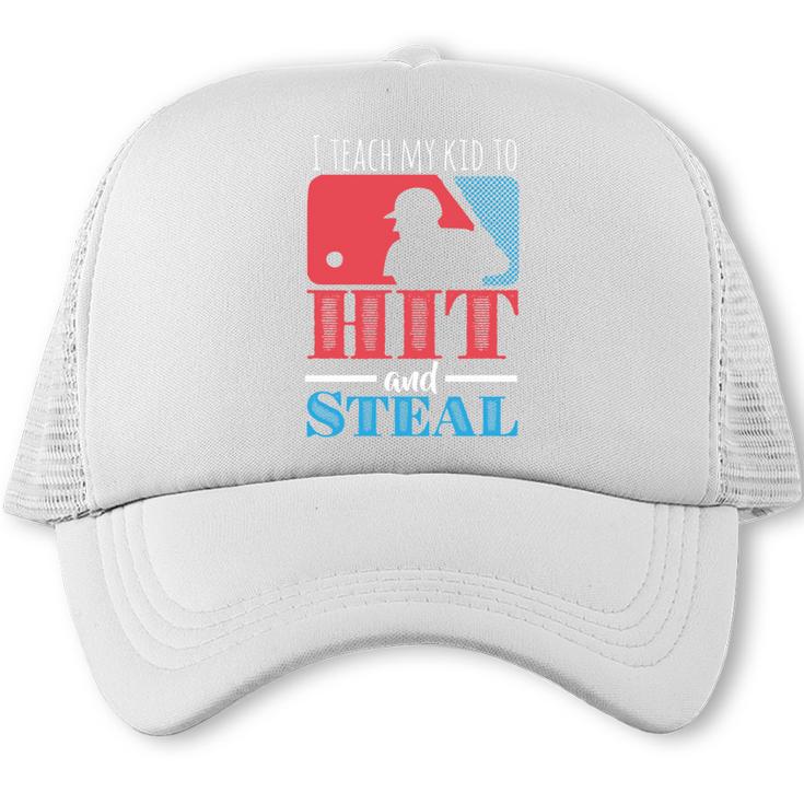 I Teach My Kid Baseball Mom Vintage Coach Baseball Trucker Cap