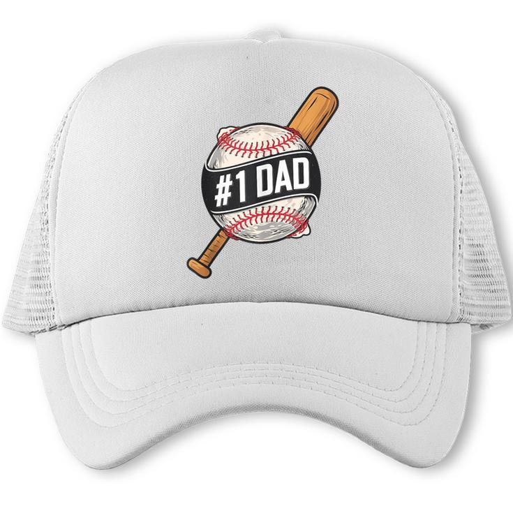 Vintage 1 Baseball Dad Daddy Father's Day From Son Daughter Trucker Cap