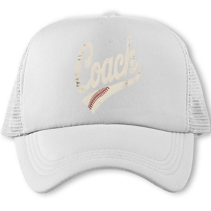 Vintage Baseball Coach Trucker Cap