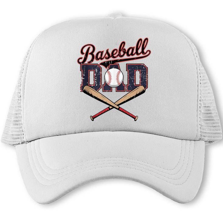 Vintage Baseball Dad For Game Day Father's Day Toddler Kids Trucker Cap