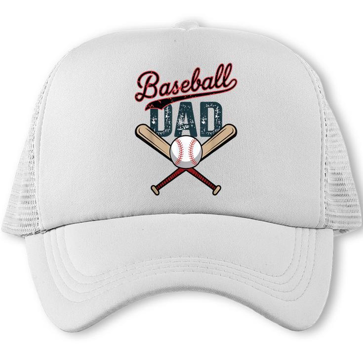 Vintage Baseball Dad Happy Fathers Day Players Toddler Kids Trucker Cap