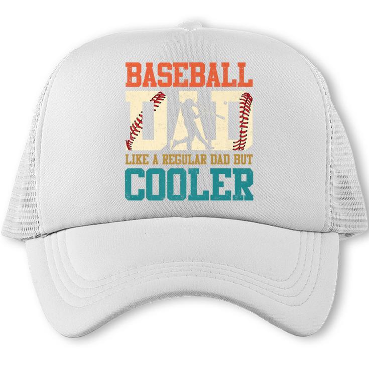 Vintage Baseball Dad Like a Regular Dad But Cooler Men Premium Trucker Cap