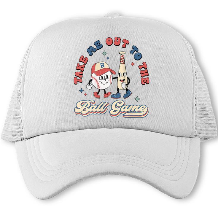 Vintage Baseball Mom Retro Style Tee For Proud Moms Trucker Cap