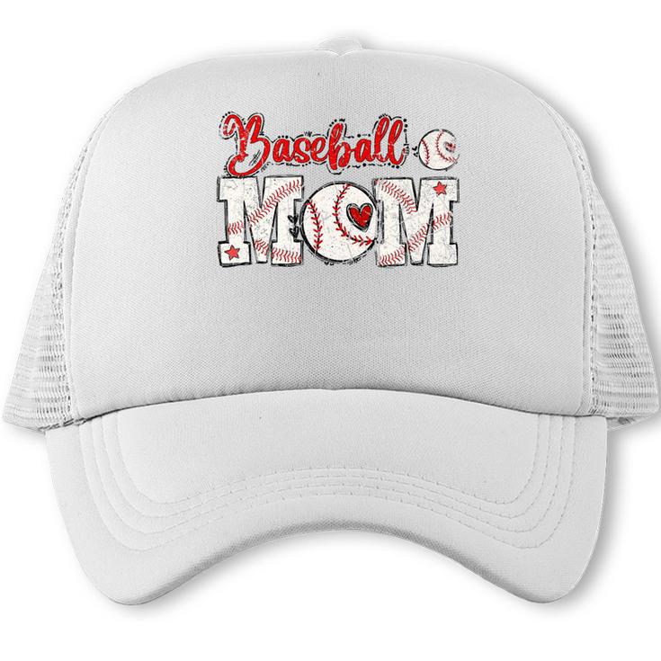 Vintage Baseball Mom Sport Humor Premium Trucker Cap