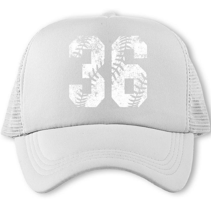 Vintage Baseball Number 36 Jersey Player Uniform Trucker Cap