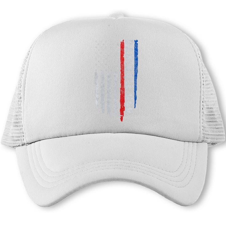 Vintage Baseball US Flag Tee Baseball Dad Player Coach Premium Tri-Blend Trucker Cap