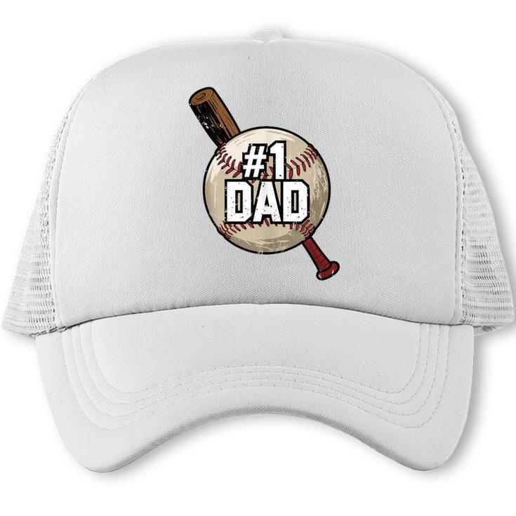 Vintage Father's Day 1 Baseball Dad Baseball Lovers Players Trucker Cap