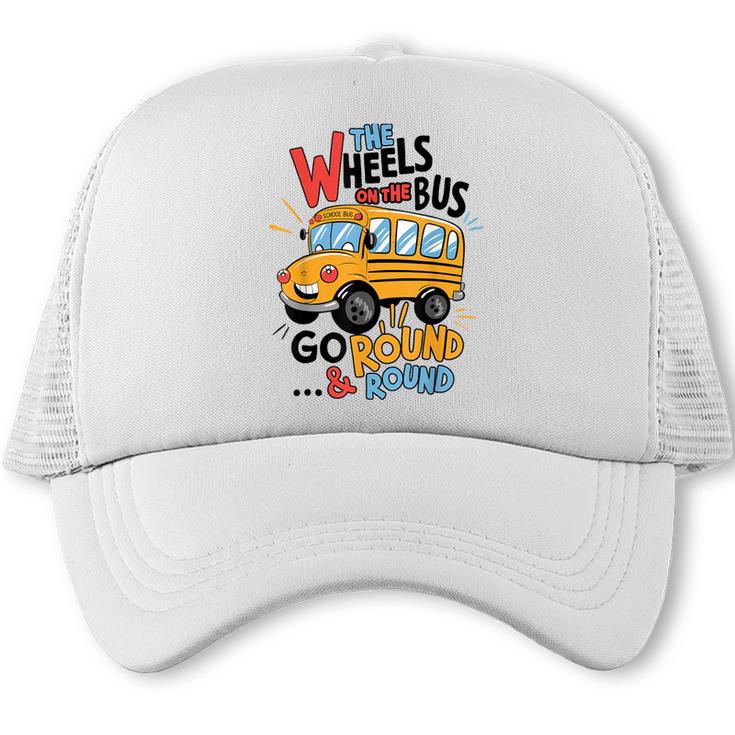 The Wheels On The Bus Toddler Kids Back To School Trucker Cap
