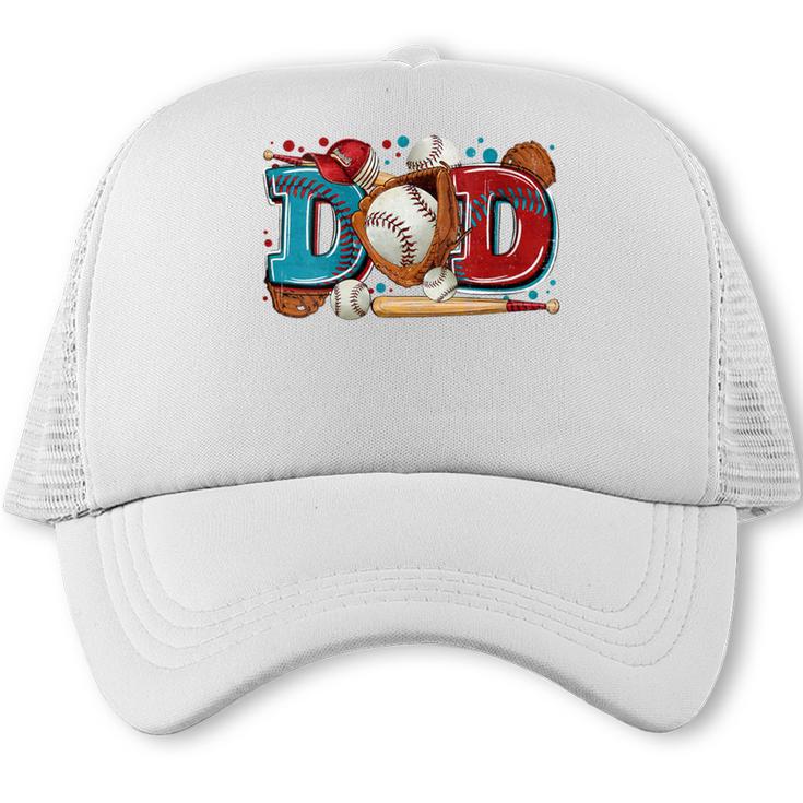 Women's Baseball Dad Father's Day Softball Baseball Player Coach Men Trucker Cap
