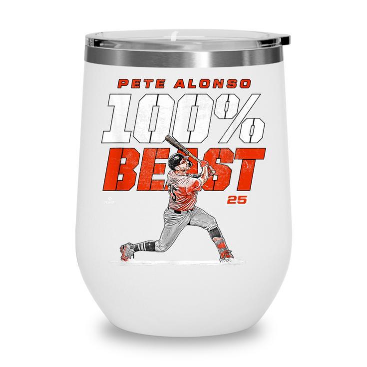 100 Beast Pete Alonso Baltimore Baseball MLBPA Wine Tumbler