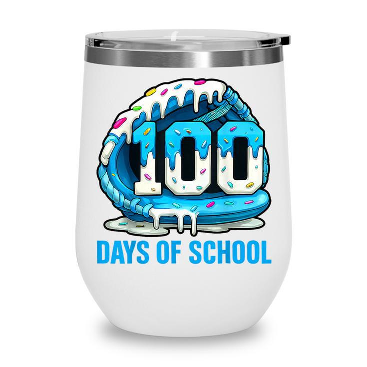 100 Days Of School Baseball Drip Ice Cream Kid Boy 100th Day Wine Tumbler