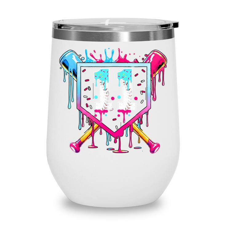 11th Birthday Boys Baseball Ice Cream Drip Boys Baseball Wine Tumbler