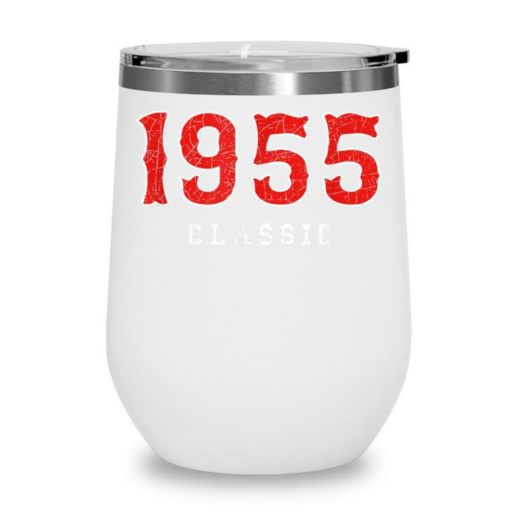 70 Year Old 1955 Classic Baseball Fan 70th Birthday Wine Tumbler