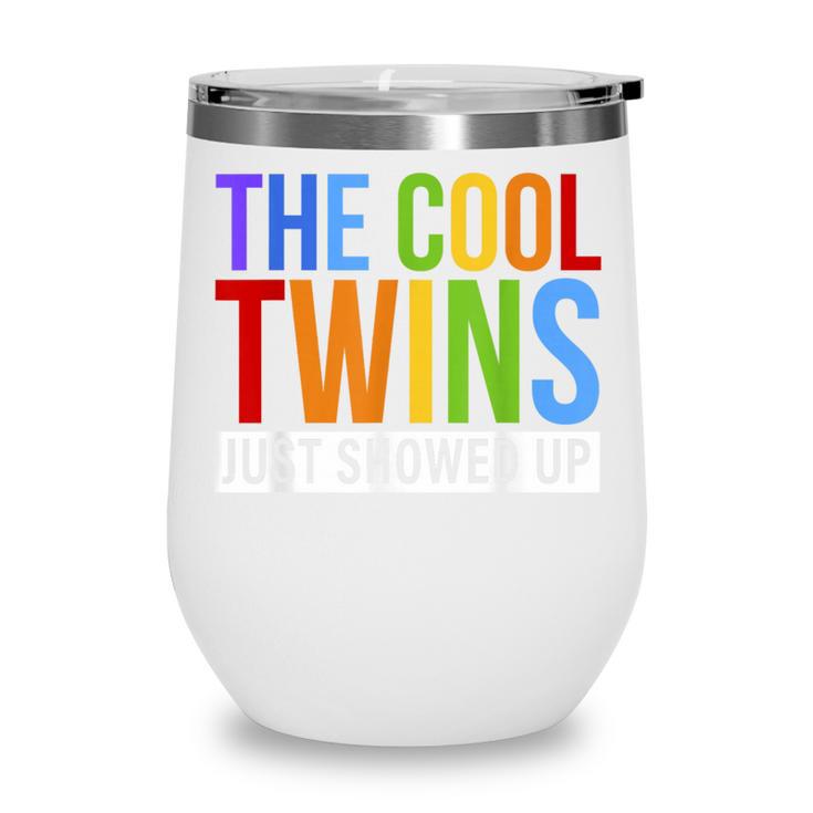 Back To School Cool Twins Just Showed Up Kid Boy Teen Twin Wine Tumbler