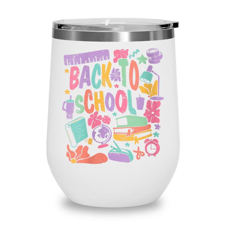 Back To School Fun Supplies Learning Wine Tumbler