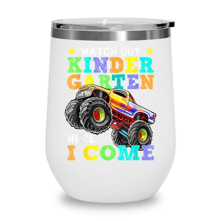 Back To School Kindergarten Here I Come For Boy Kid Truck Wine Tumbler