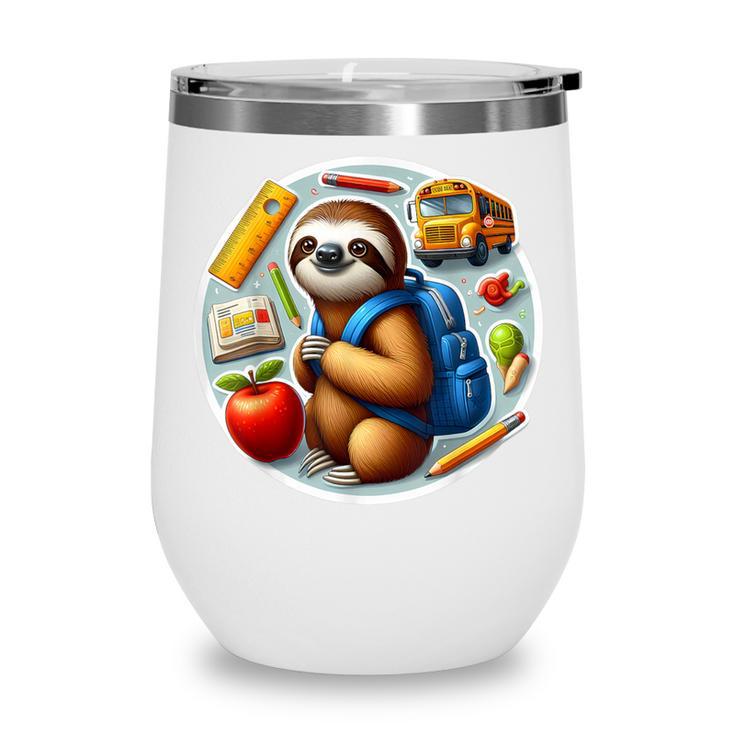 Back To School Sloth Boys Girls Student Kids Lover Child New Wine Tumbler