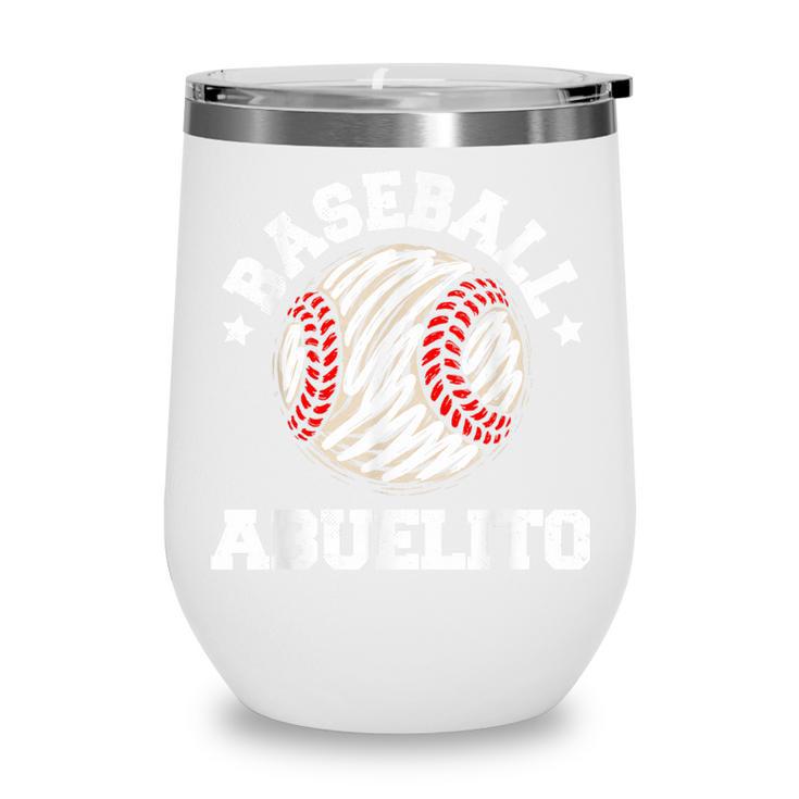 Baseball Abuelito Distressed Vintage Grandpa Game Day Wine Tumbler