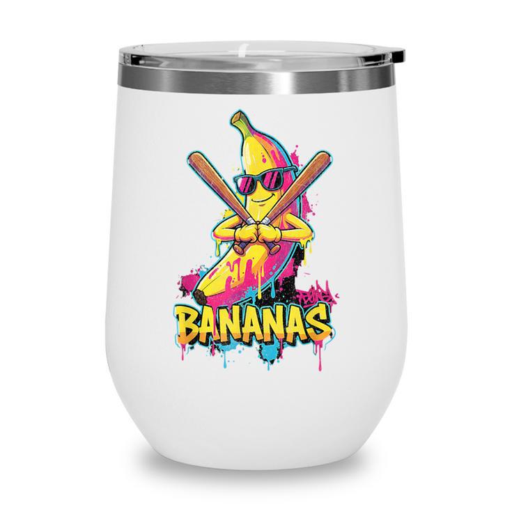 Baseball Banana Graffiti Urban For Kids Wine Tumbler