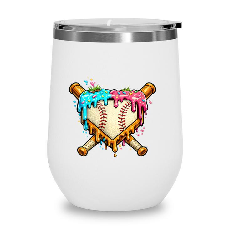 Baseball Drip For Boys Ice Cream Dripping Baseball Sport Wine Tumbler