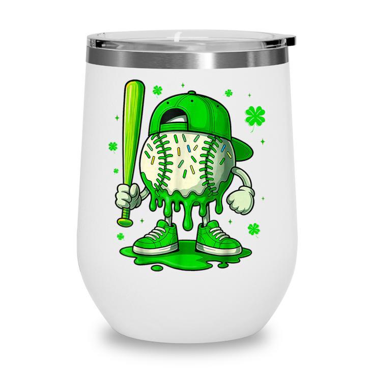 Baseball Drip Icecream Apparel Youth Boy St Patricks Day Wine Tumbler