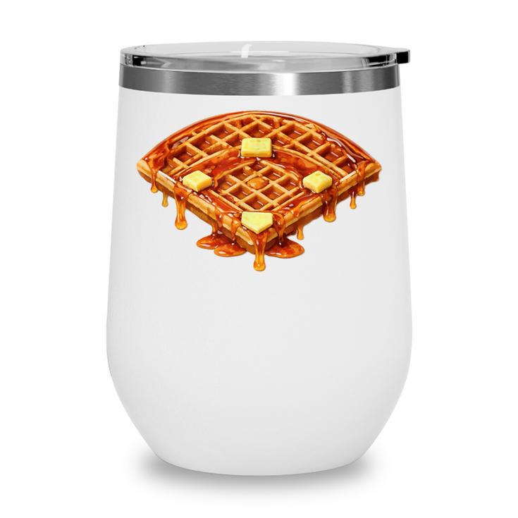 Baseball Dripping Waffle Field Wine Tumbler