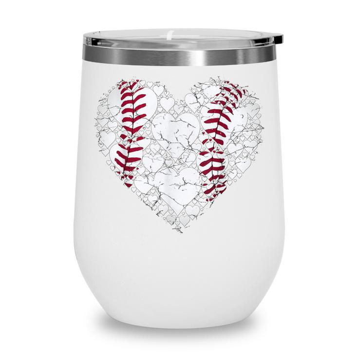 Baseball Heart Love Game Sports Fan Game Day Wine Tumbler