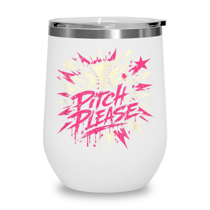 Baseball Phrase With Stars Wine Tumbler