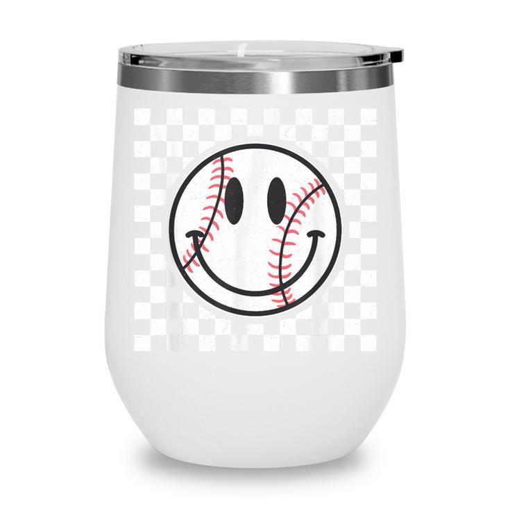 Baseball Season Happy Game Day Trendy Sports Vintage Wine Tumbler
