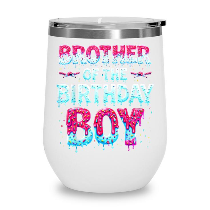 Brother Of The Birthday Boy Ice Cream Baseball Family Party Wine Tumbler