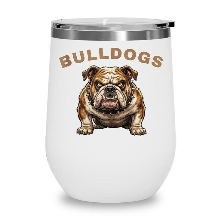 Bulldogs Back To School Spirit Wine Tumbler