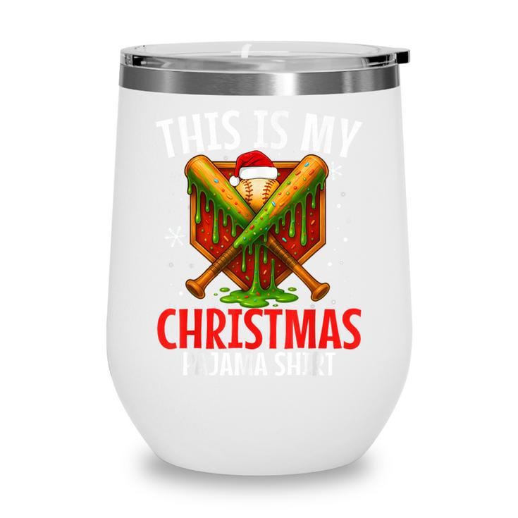 My Christmas Baseball Pajama Helmet Santa Xmas Men Boys Wine Tumbler
