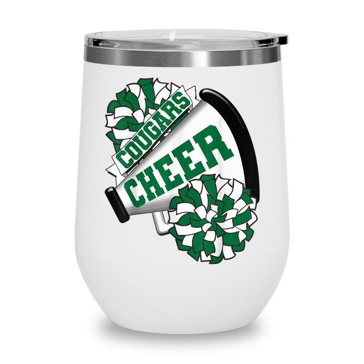 Cougars Cheer Back To School Cheerleading Spirit G Wine Tumbler