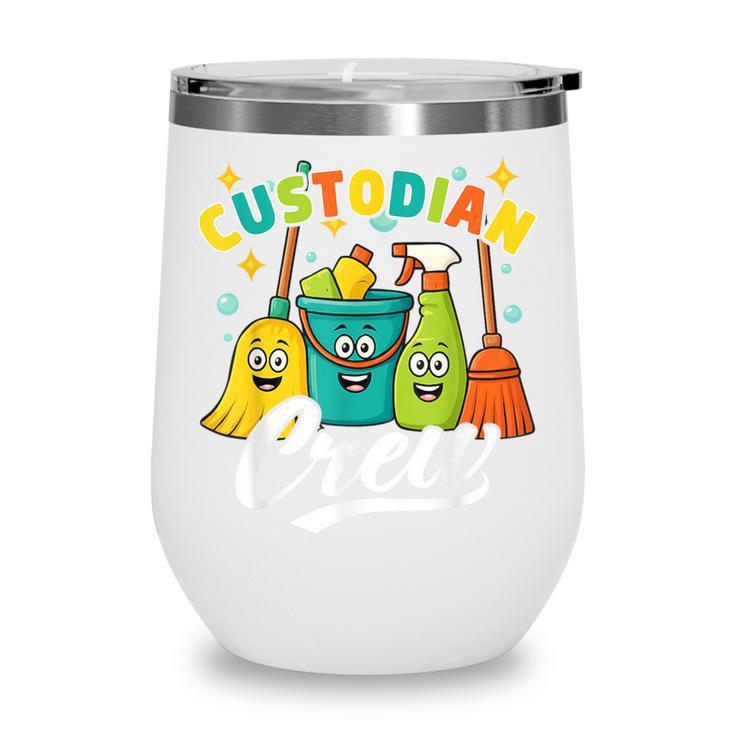 Custodial Crew Back To School Custodial Staff Wine Tumbler