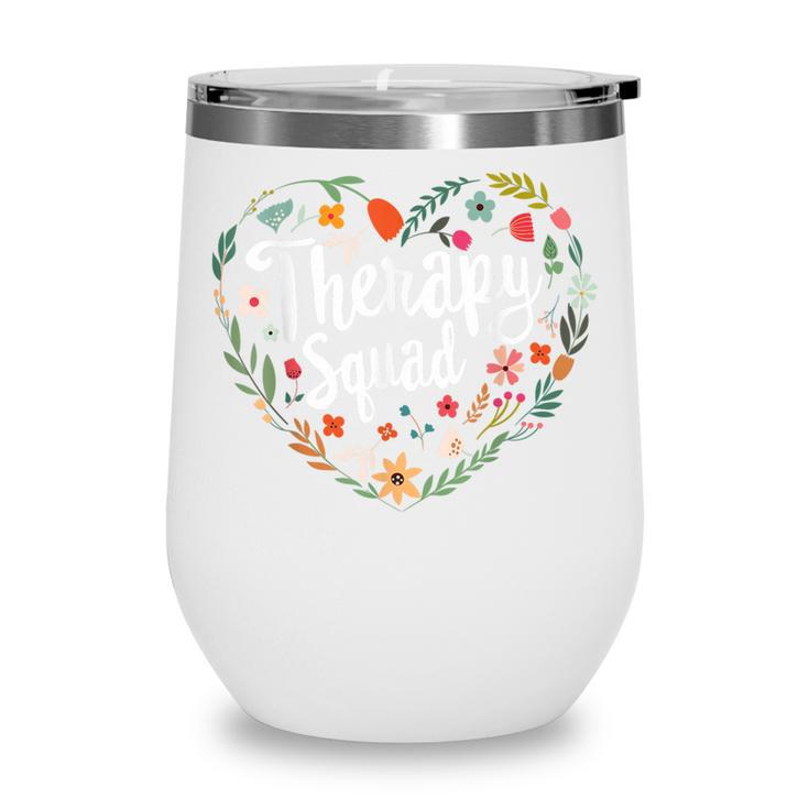 Cute Therapy Squad Physical Therapist Team Back To School Wine Tumbler