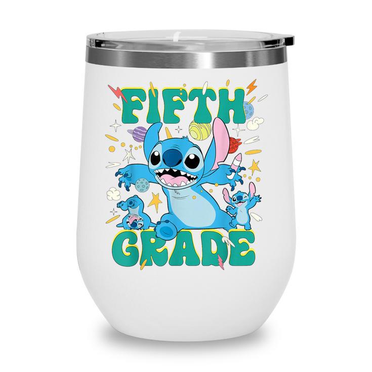 Disney Stitch Fifth Grade Back To School 1st Day Of School Wine Tumbler