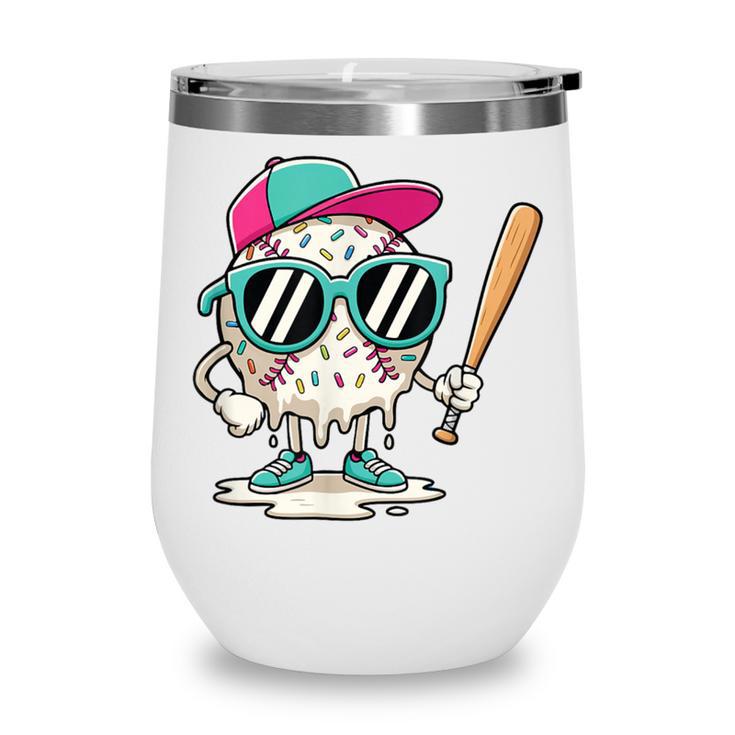Dripping Baseball Baseball Lover Player Baseballer Wine Tumbler