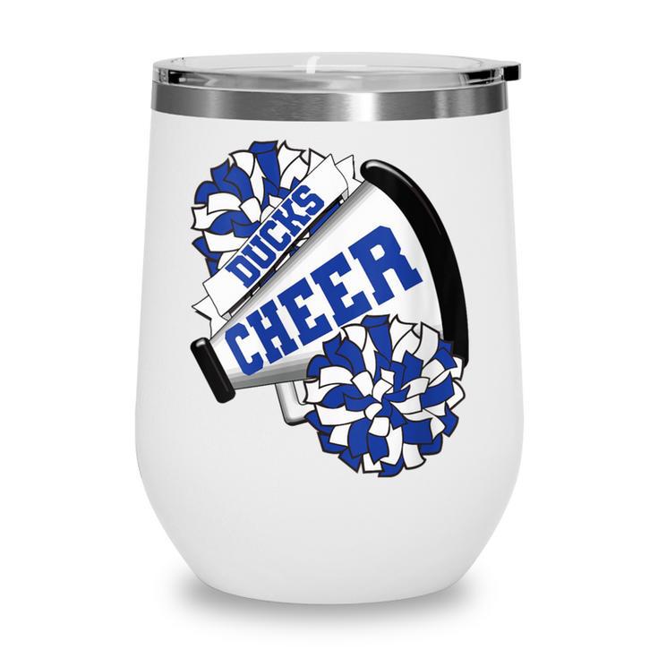 Ducks Cheer Back To School Cheerleading Spirit B Wine Tumbler