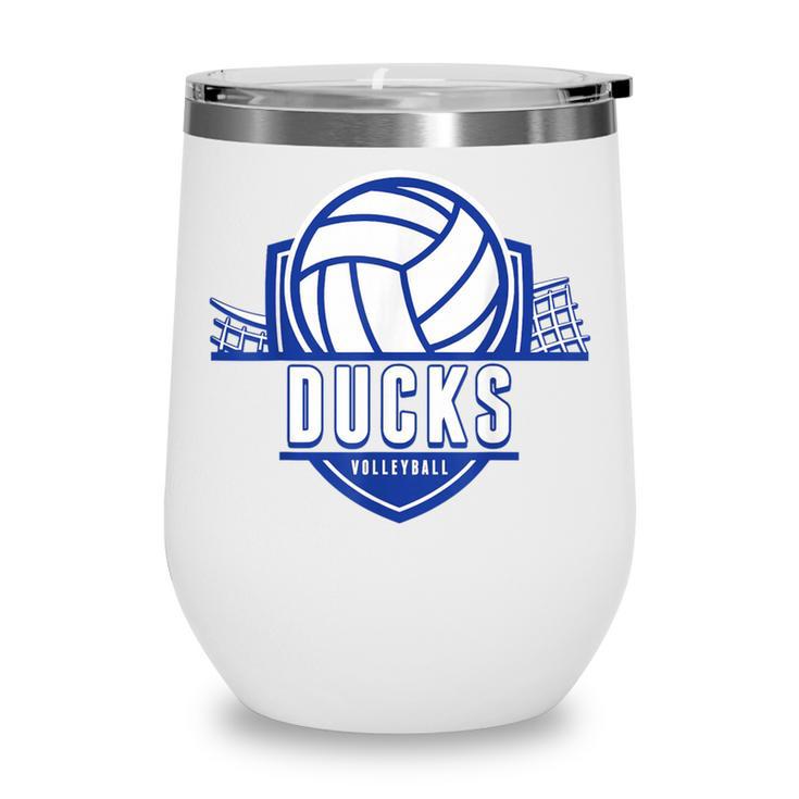 Ducks Volleyball Back To School Spirit B Wine Tumbler