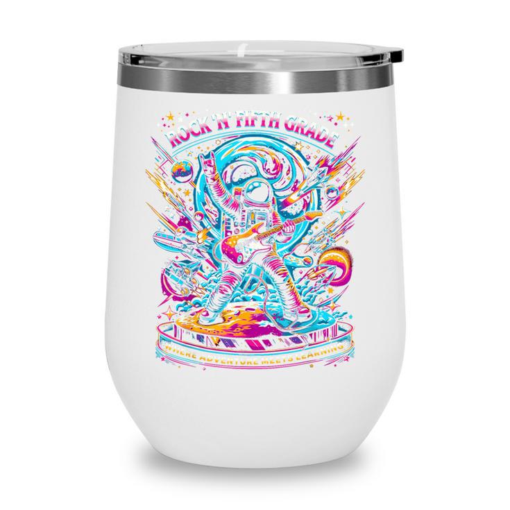 Fifth Grade Back To School Space Rocket Astronaut Wine Tumbler