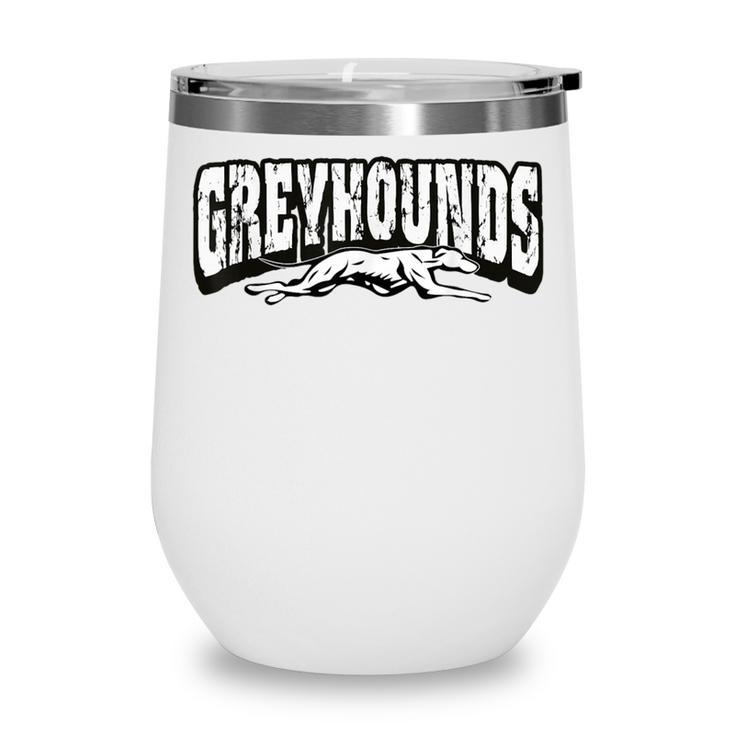 Greyhounds Mascot Back To School Team Spirit Wine Tumbler