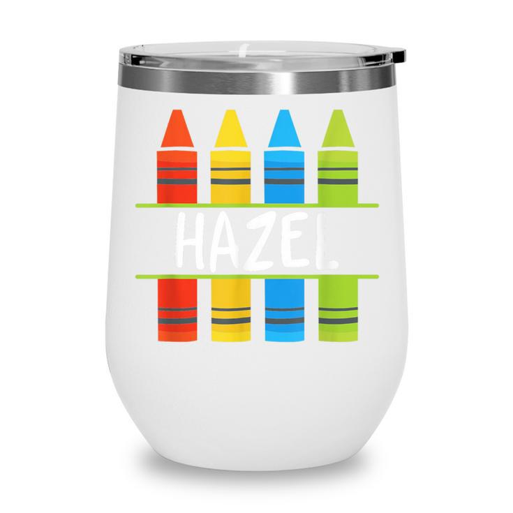 Hazel Crayon Back To School Kids Wine Tumbler